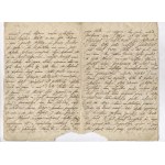 [SZAJNOCHA Karol]. Handwritten letter by Karol Szajnocha to an unknown addressee, dated. 1 X 1854,...
