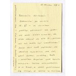 Szymborska W. - Handschriftlicher Aufkleber mit Brief von 2008