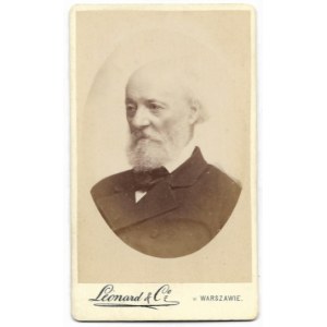 [SZOKALSKI Wiktor Feliks - Porträtfoto]. (l. 1880er Jahre des 19. Jahrhunderts). Photographie in ovaler Form. 9x5,...