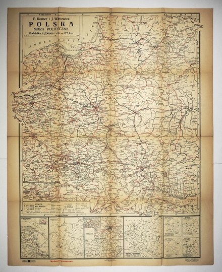 Mapa administracyjna Polski z 1939 r. - Aukcja internetowa / Licytacja ...