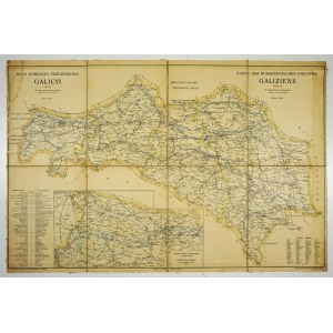 [GALICJA]. Mapa górniczo przemysłowa Galicyi form. 61,2x95,4 cm wydana ok. 1910.