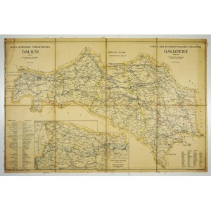 [GALIZIEN]. Bergbau- und Industriekarte von Galizien. 61,2x95,4 cm, veröffentlicht ca. 1910.