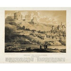 [BUCZACZ]. Buczacz am Fluss Strypa. (Galizien). Lithographie auf Tintform. 19,9x28,8 auf Arche. 31,1x44,...