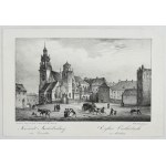 [KRAKÓW]. Kościół Katedralny na Zamku. Eglise Cathedrale au cháteau. Litografia form. 11,2x18,2 na ark. 14,...