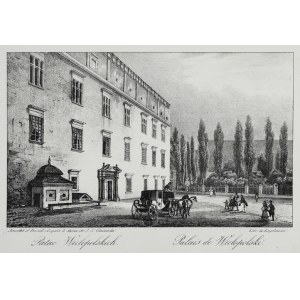 [KRAKOW]. Palace of the Wielopolski family. Palais ce Wielopolski. Lithograph form. 11.1x18.3 on ark. 14,...