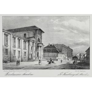 [KRAKOW]. Vorort Stradom. Le Faubourg de Stradom. Lithographieform. 10,9x17,9 auf Arche. 14,...