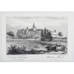 [KRAKOV]. Královský hrad, západní strana. Cháteau Royal, coté de l'ouest. Litografická podoba. 11,2x18,2 na arch....