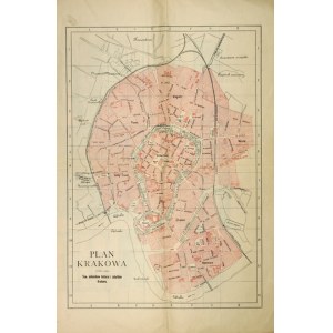 [KRAKOW]. Plan of Cracow published by the Society of lovers of the history and monuments of Cracow. Two-color plan form. 39,7x27,...