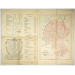 [KRAKOW]. Plan of Cracow published by the Society of lovers of the history and monuments of Cracow. Two-color plan form. 39,7x27,...