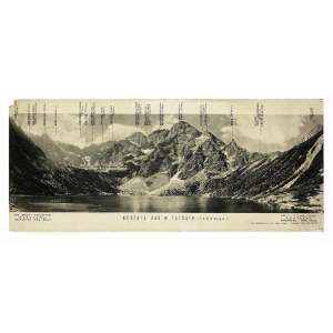 [TATRY]. Morskie Oko in the Tatra Mountains (1393 m above sea level). Panorama form. 19x44.8 cm.