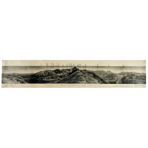 [TATRY]. Pohľad z Kasprowy Wierch (1988 m). Panoramatická forma. 14,3x74,2 cm.