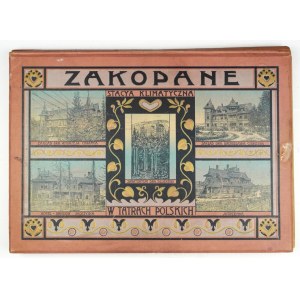 [ZAKOPANE]. Zakopane. Climate station in the Polish Tatra Mountains. Decorative linen portfolio form. 25,...