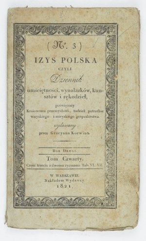 IZYS Poland or journal of skills, inventions [...]. R. 2, vol. 4, part 3: V 1821.