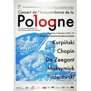 MŁODOŻENIEC Piotr - Concert de l&#39;Indépendance de la Pologne [...]. Cathédrale Saint-Louis-des-Invalides....