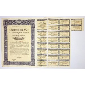 OBLIGATION 4 1/2% Internal State Loan 1937 registered value one thousand [...].