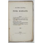 LELEWEL Joachim - Pisma rozmaite. Poznań 1863. Księg. J. K. Żupańskiego. 8, s. 116, [1], tabl. 5....