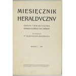 Heraldický měsíčník. Orgán Heraldické společnosti. Circulation of the Heraldic Society. Red....