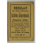 BRESLAU im Porte-Monnaie und Schles. Coursbuch. Sommer 1881, Mai bis October. Breslau 1881. j. Max &amp; Comp. 16m, s....