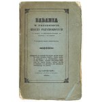 [GIŻYCKI Franciszek Ksawery] - Research in the subject of natural things, in Galicia,...