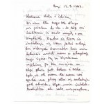 List Zbigniewa i Katarzyny Herbertów do Zdzisława Najdera z IX 1967.