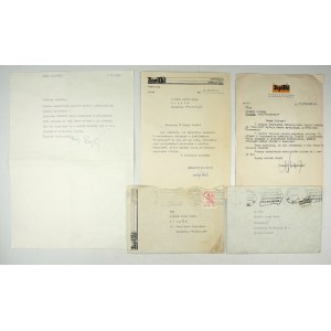 Tri listy šéfredaktora časopisu Szpilek L. J. Kernovi z rokov 1964-1975.