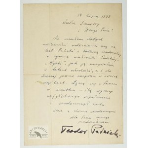 Dopis Teodora Parnického, VII 1979.