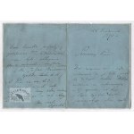 Gabriela Zapolska's letter to Michal Grek dated X 1898.