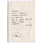 Szymborska W. - Ein handgeschriebener Aufkleber mit guten Wünschen für 2011.