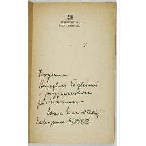 R. BRANDSTAETTER - Znamení svobody. 1953. věnování autora.