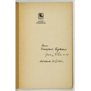J. FICOWSKI - Zwierzenia. 1952. Venovanie autora.