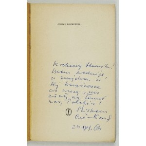 K. FILIPOWICZ - Der Gefangene und das Mädchen. 1964. Widmung des Autors.