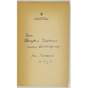 J. STOBERSKI - Zwierzenia durnia. 1958. Dedykacja autora.