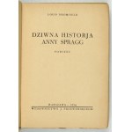 BROMFIELD L. - The strange story of Anna Spragg. 1934. cover. M. Berman.