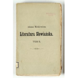 MICKIEWICZ A. – Literatura słowiańska. Rok 2. 1865