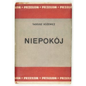 RÓŻEWICZ Tadeusz – Niepokój. Wyd. I. Bardzo rzadki wariant wydawniczy.