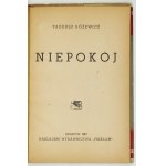 RÓŻEWICZ Tadeusz – Niepokój. Wyd. I. Bardzo rzadki wariant wydawniczy.