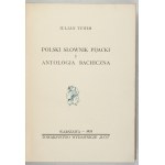 TUWIM J. - Polski słownik pijacki. 1935. Wyd. I. Ilustr. F. Topolski