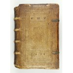 BIBLIA Latina. Basilea 1591. xilografie, legatura antica.