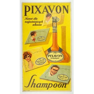 [PIXAVON, szampon - ekspozytor reklamowy]. Pixavon Shampoon. Nawet dla najjaśniejszych włosów.