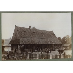 [GÓRY - Czarny Dunajec - Gasthaus - Ansicht und Situationsaufnahme]. [nicht vor 1907]. Fotografie-Formular. 11,...