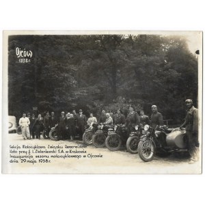 [SPORT - rajd motocyklowy w Ojcowie - fotografie sytuacyjne]. 29 V 1938. Zestaw 2 fotografii form. 12,9x18 cm, 8,...
