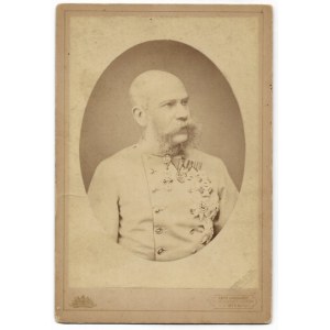 [cesarz FRANCISZEK Józef I - fotografia portretowa]. [1886]. Fotografia form. 14,2x10 cm na oryg. podkładzie form....