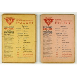 [POLSKA]. Mapki szlaków samochodowych Polski. 218 map na 109 arkuszach form. 17x11,...
