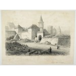 [KRAKÓW]. Widoki Krakowa. Brama niegdyś Sławkowska. Litografia. ca. 1852