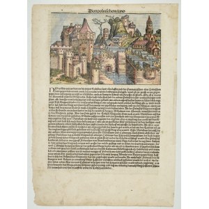POLSKA. [Widok miasta - bez tytułu]. 1493. H. Schedel.