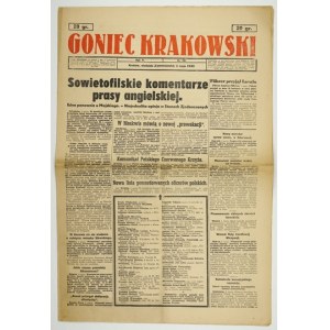 GONIEC Krakowski. 2-3 V 1943. Fragment listy katyńskiej.