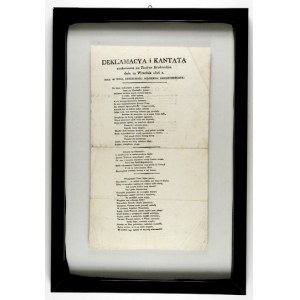 DEKLAMACYA i kantata exekwowane na Teatrze Krakowskim dnia 10 Września 1825 r. jako w wilią uroczystości ogłoszenia Rzec...