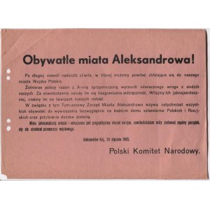 OBČANÉ [!] města [!] Alexandrova! Po dlouhém zajetí nadešla chvíle, kdy můžeme přivítat příchod našich ...