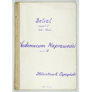 OYRZYŃSKI S. - Materiały wspomnieniowe. Maszynopis. 1986.