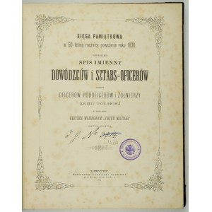 J. PUZYNA - Spis imienny dowódzców [...] krzyżem Virtuti Militari ozdobionych. 1881.